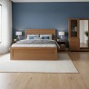 Rubiana Pure Beech Wood Double Bed Set (HD-BD-040)