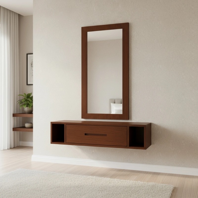 Atlas Wall-Mounted Vanity Table with Mirror Dresser (HD-VNT-022)