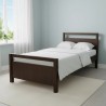 Dark brown color pure wood single bed for online  sale in Lahore, Pakistan at best price