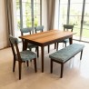 Dining table set for 6 persons 4 chairs 1 bench pure wood best dining table price in Lahore