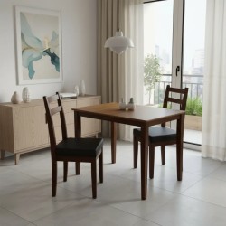 2 person dining set
2 chair dining table for sale in lahore pure wood dark brown