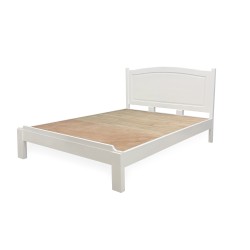 Stylish King Size Double Beds in Lahore – Pure Wood White Beds with Deco Paint at Affordable Prices