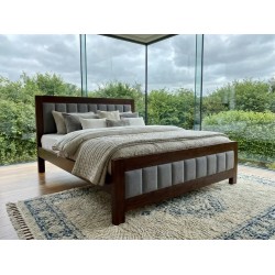 Pure Wood King Size Double Bed Grey