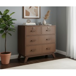 Chest of drawers wooden legs and 4 drawers
