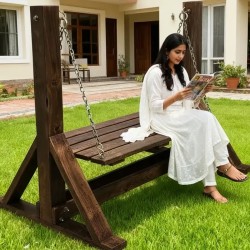 Heavy Duty Wooden Swing Jhoola for outdoor and indoor