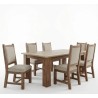 6 chairs simple heavy duty wooden dining table