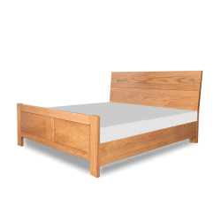 ASHBY Red Oak King Size Pure Wood Bed with Side Tables - Home Design Lahore