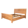 High-quality ASHBY Red Oak King Size Pure Wood Bed with 2 Side Tables