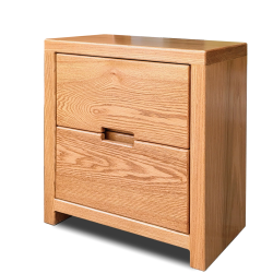 ASHBY Red Oak King Size Pure Wood Bed with Side Tables - Home Design Lahore