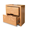 ASHBY Red Oak King Size Pure Wood Bed with Side Tables - Home Design Lahore