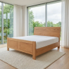 High-quality ASHBY Red Oak King Size Pure Wood Bed with 2 Side Tables