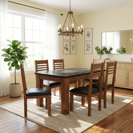 6 chairs dining table Latest Design Pure Wood Lahore Pakistan