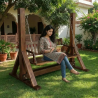 Pure solid wood 2 seater swing juhula