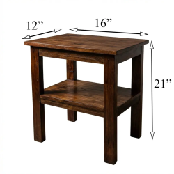 wooden bed side table