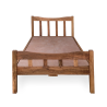 Natural Wooden color pure wood single bed for sale in Lahore.