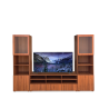 Modern Wooden Entertainment Wall Unit with Storage – Lahore, Pakistan