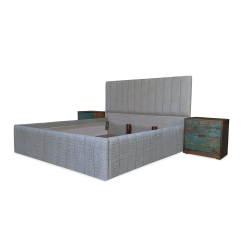 King Size Upholstered Bed Frame – Premium Double Bed | Lahore, Pakistan