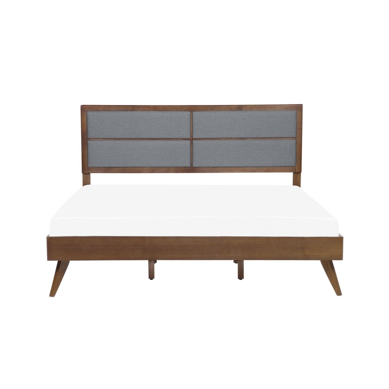 King Size Double Bed design with prices in pure wood with padded back in lahore pakistan