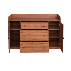 Modern Wooden Chest of Drawers with 3 Drawers & 2 Door Storage Cabinet –  Lahore, Pakistan