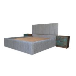 King Size Upholstered Bed Frame – Premium Double Bed | Lahore, Pakistan