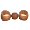 Elegant 2-Piece Rattan Chair Set with Center Table | Lahore, Pakistan