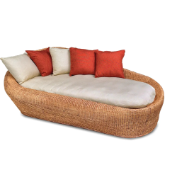 Stylish Woven Rattan Outdoor Sofa with Comfortable Cushions | Lahore, Pakistan