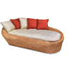 Stylish Woven Rattan Outdoor Sofa with Comfortable Cushions | Lahore, Pakistan