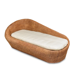 Stylish Woven Rattan Outdoor Sofa with Comfortable Cushions | Lahore, Pakistan
