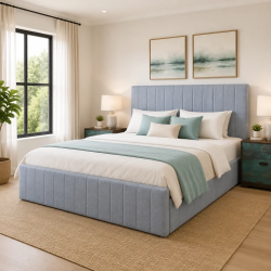 Soffeh Upholstered Bed Frame King Size Double Bed| Home Design Lahore