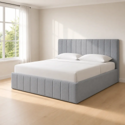 Soffeh Upholstered Bed Frame King Size Double Bed| Home Design Lahore