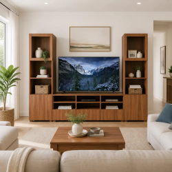Media Wall Cabinet LED Console | TV Unit - Home Design Lahore