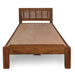 Natural Wooden color pure wood single bed for sale in lahore