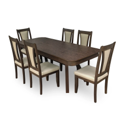 6-Seater Wooden Dining Table Set in Lahore, Pakistan