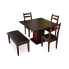 Buy a premium 4-seater wooden dining table set with a dining bench-Home Design