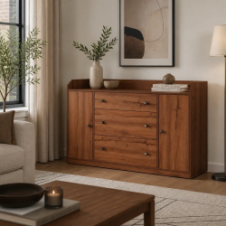 Modern Wooden Chest of Drawers with 3 Drawers & 2 Door Storage Cabinet –  Lahore, Pakistan