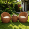 Elegant 2-Piece Rattan Chair Set with Center Table | Lahore, Pakistan
