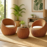 Elegant 2-Piece Rattan Chair Set with Center Table | Lahore, Pakistan