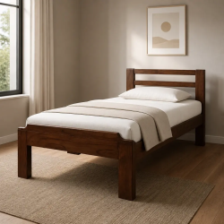 Solid Wooden Single Bed | Quality Bedroom Furniture in Lahore, Pakistan