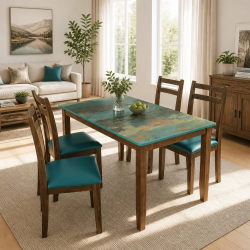 4 person wooden dining table for sale at best price in lahore modern simple design