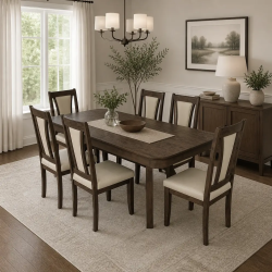 6-Seater Wooden Dining Table Set in Lahore, Pakistan