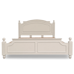 Stylish King Size Double Beds in Lahore – Pure Wood White Beds with Deco Paint at Affordable Prices