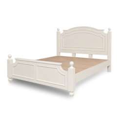 Stylish King Size Double Beds in Lahore – Pure Wood White Beds with Deco Paint at Affordable Prices