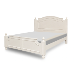 Stylish King Size Double Beds in Lahore – Pure Wood White Beds with Deco Paint at Affordable Prices