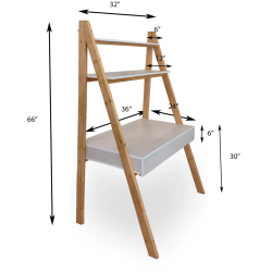 Modern Wooden Computer Table with Drawer & Shelves | Home Office Desk in Lahore, Pakistan