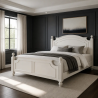 Stylish King Size Double Beds in Lahore – Pure Wood White Beds with Deco Paint at Affordable Prices