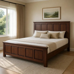 Azena Pure Wood King Size Double Bed (HD-BD-085) for sale in Lahore Pakistan