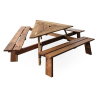 Solid Wood Outdoor Picnic Table with Benches for Sale in Lahore, Pakistan at a Reasonable Price