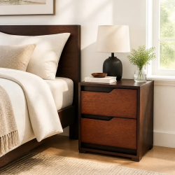 Bed side table with 2 drawers