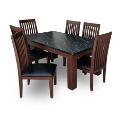 Progis 6 Chairs Dining Table Heavy Duty Wooden - Home Design Lahore