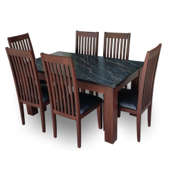 Progis 6 Chairs Dining Table Heavy Duty Wooden - Home Design Lahore